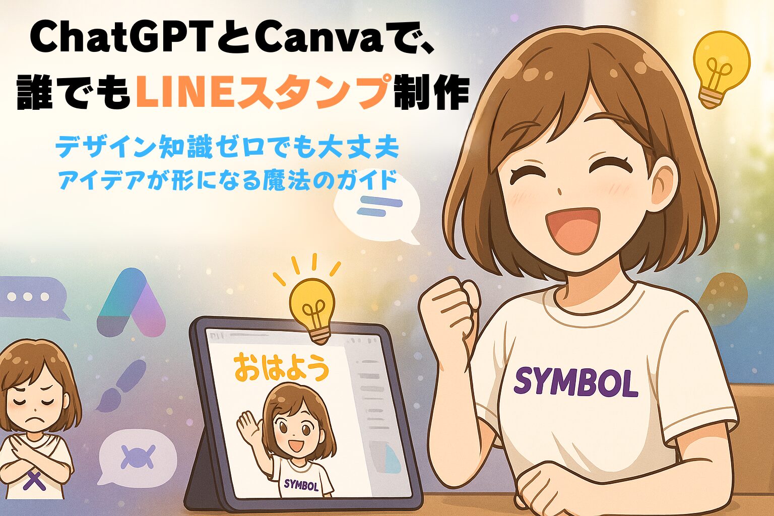 ChatGPTとCanvaで、 誰でもLINEスタンプ制作